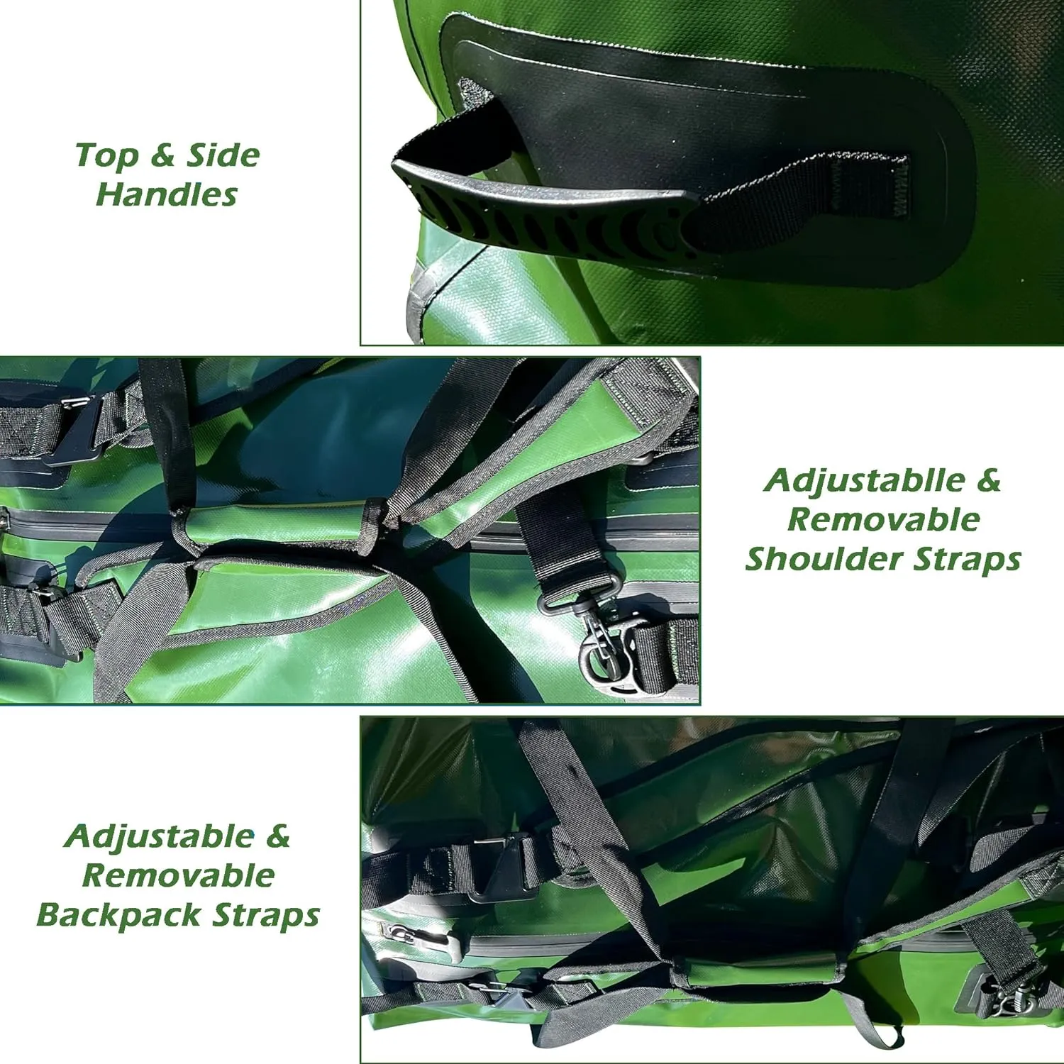 Malo'o Airtight Waterproof Adventure Duffle - Ideal for Kayaking, Camping, Beach, Fishing, Boating, Hiking - Water-Tight Zipper