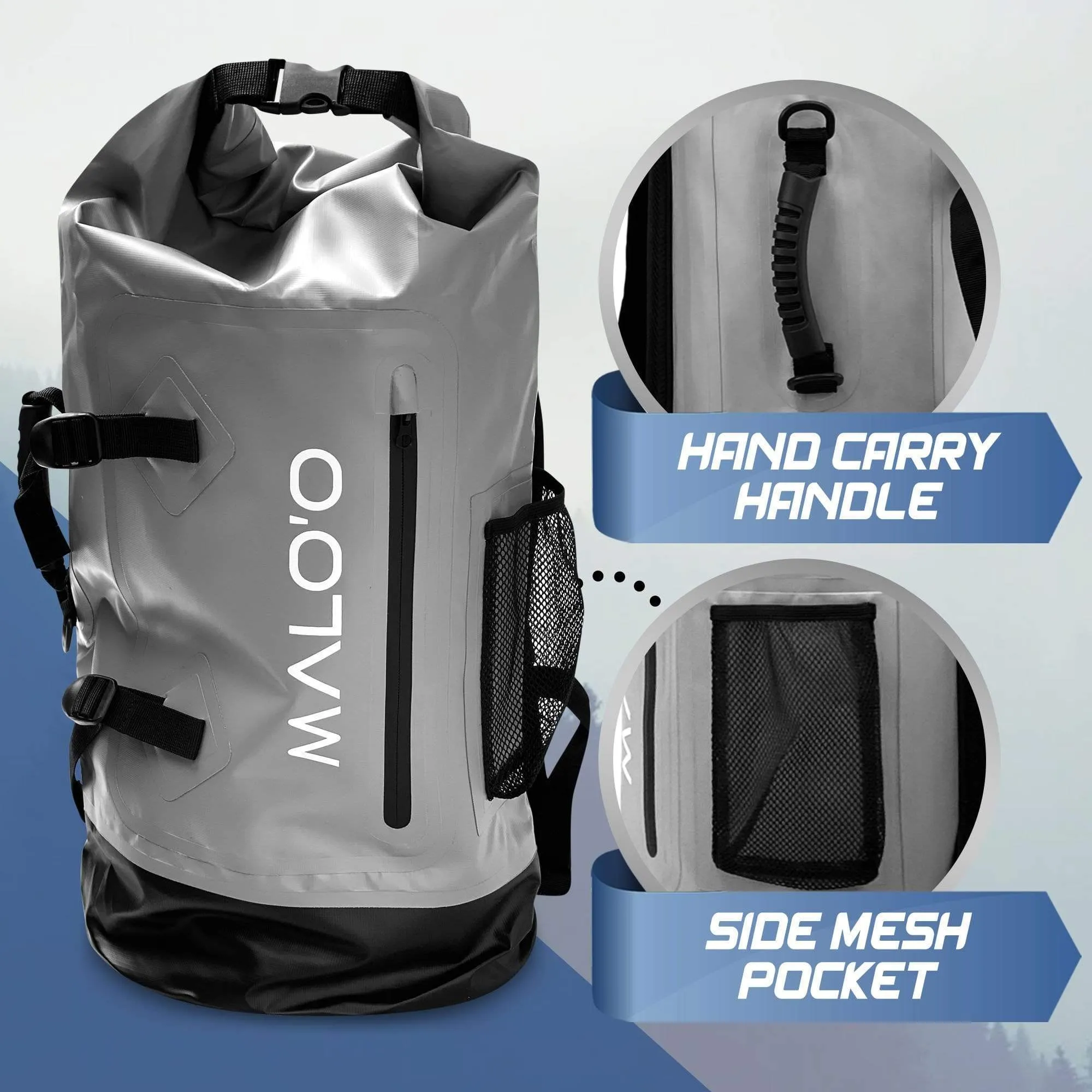 Malo'o DryPack 45 Liter Waterproof Backpack