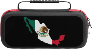 Map Flag of Mexico Carrying Case Compatible with Switch/Switch OLED/Switch Lite with 20 Games Cartridges Slot
