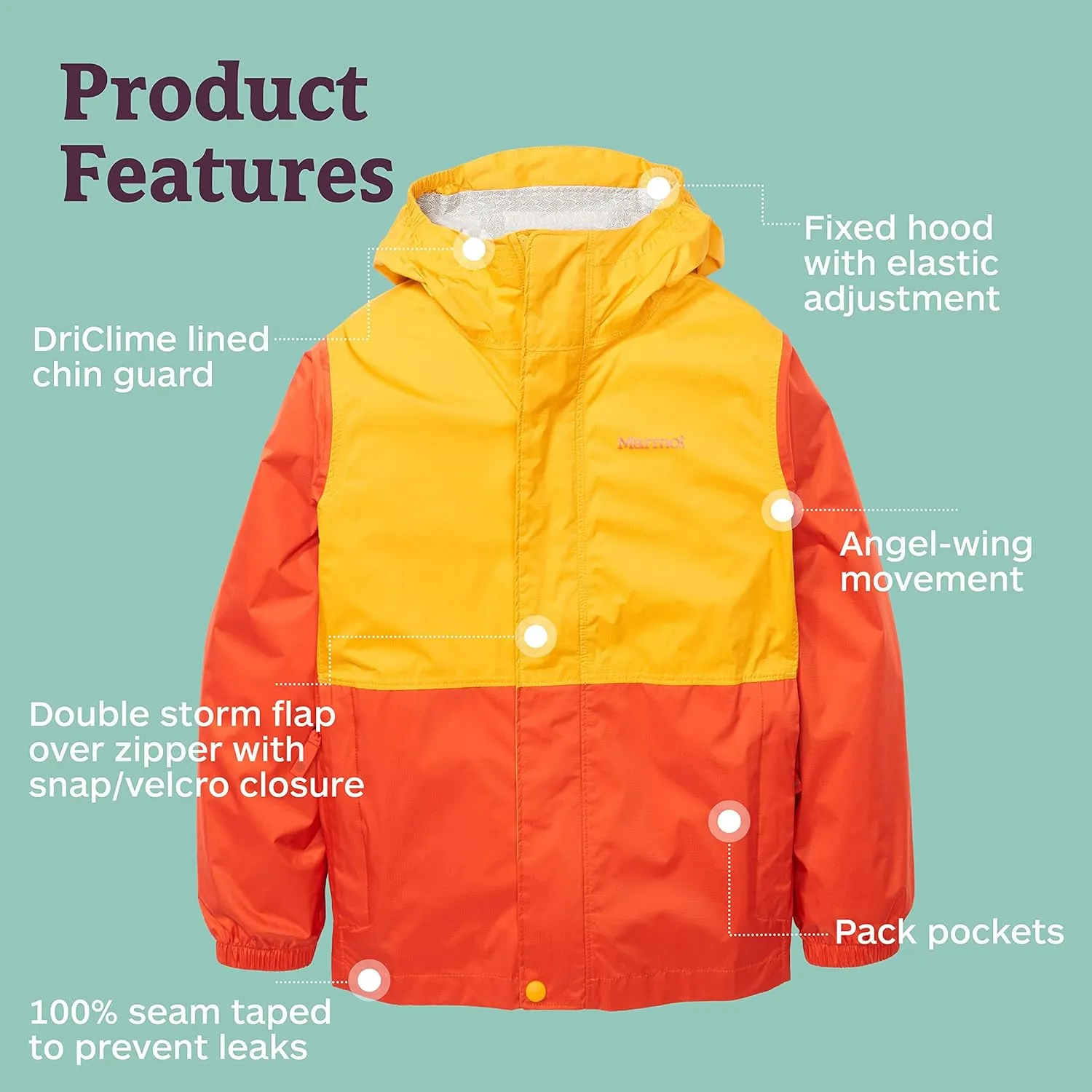 MARMOT Boys' Kid's Precip Eco Jacket