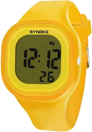 MASTOP Male and Female Digital Sports Watches Electron LED Alarm Waterproof Teenager Students Silicone Watch