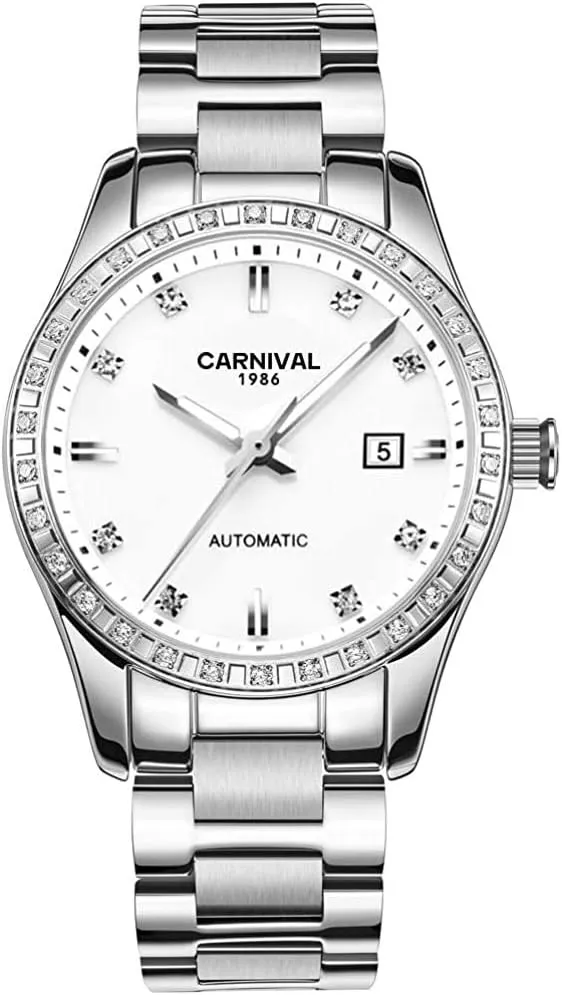 MASTOPWomen Watches Top Brand Luxury Stainless Steel Mechanical Wristwatches Waterproof Retro Luminous Sapphire Watch Classic Business Dress Wrist Watch