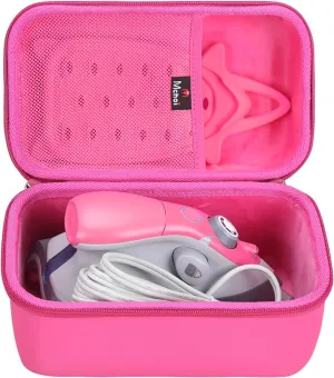 Mchoi Hard Case Suitable for Oliso M3Pro/ M2 Mini Project Steam Iron, Travel Irons Organizer Holders with Mesh Pocket Fits for Solemate, Sewing, Quilting, Crafting, Case Only, Rose Red