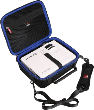 Mchoi Hard EVA Travel Case for AuKing Mini Projector 2022 Upgraded Portable Video-Projector, Case Only Black