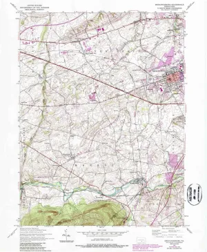 Mechanicsburg PA topo map, 1:24000 Scale, 7.5 X 7.5 Minute, Historical, 1952, Updated 1987, 26.8 x 22 in