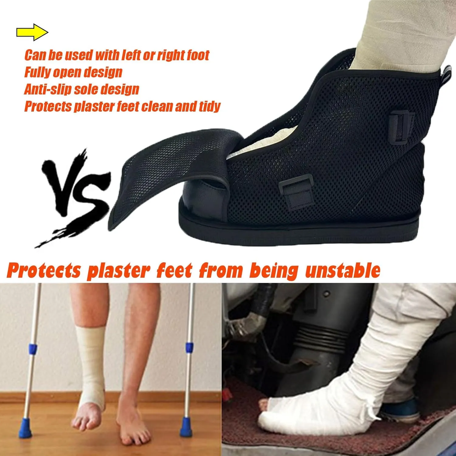 Medical boots, post-operative shoes, adjustable walking shoes orthopedic boots for foot or toe fractures, bunions or hammer toes, regardless of left or right foot(mesh-XL)