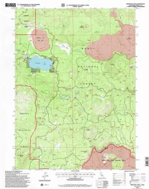 Medicine Lake CA topo map, 1:24000 Scale, 7.5 X 7.5 Minute, Historical, 1993, Updated 1996, 26.7 x 21.4 in