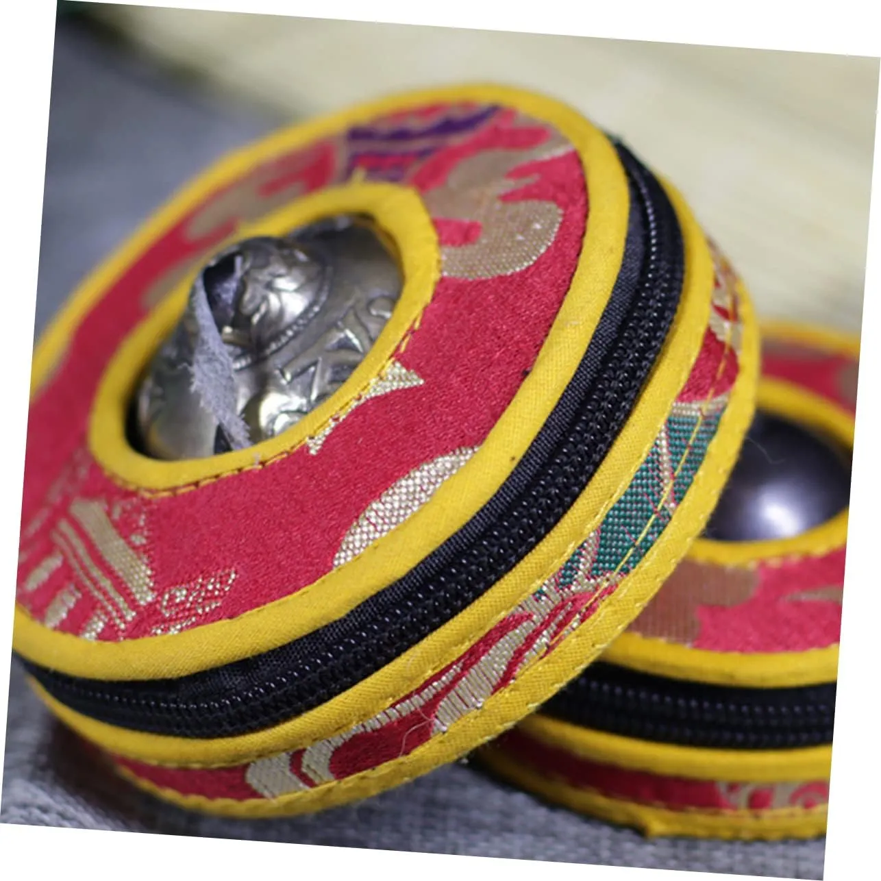 Meditation Bell Storage Case Handmade Nepalese Bell Bag for Safe Storage Durable Material Fit for Meditation Bells Craftsmanship for Buddhist and Temple Use