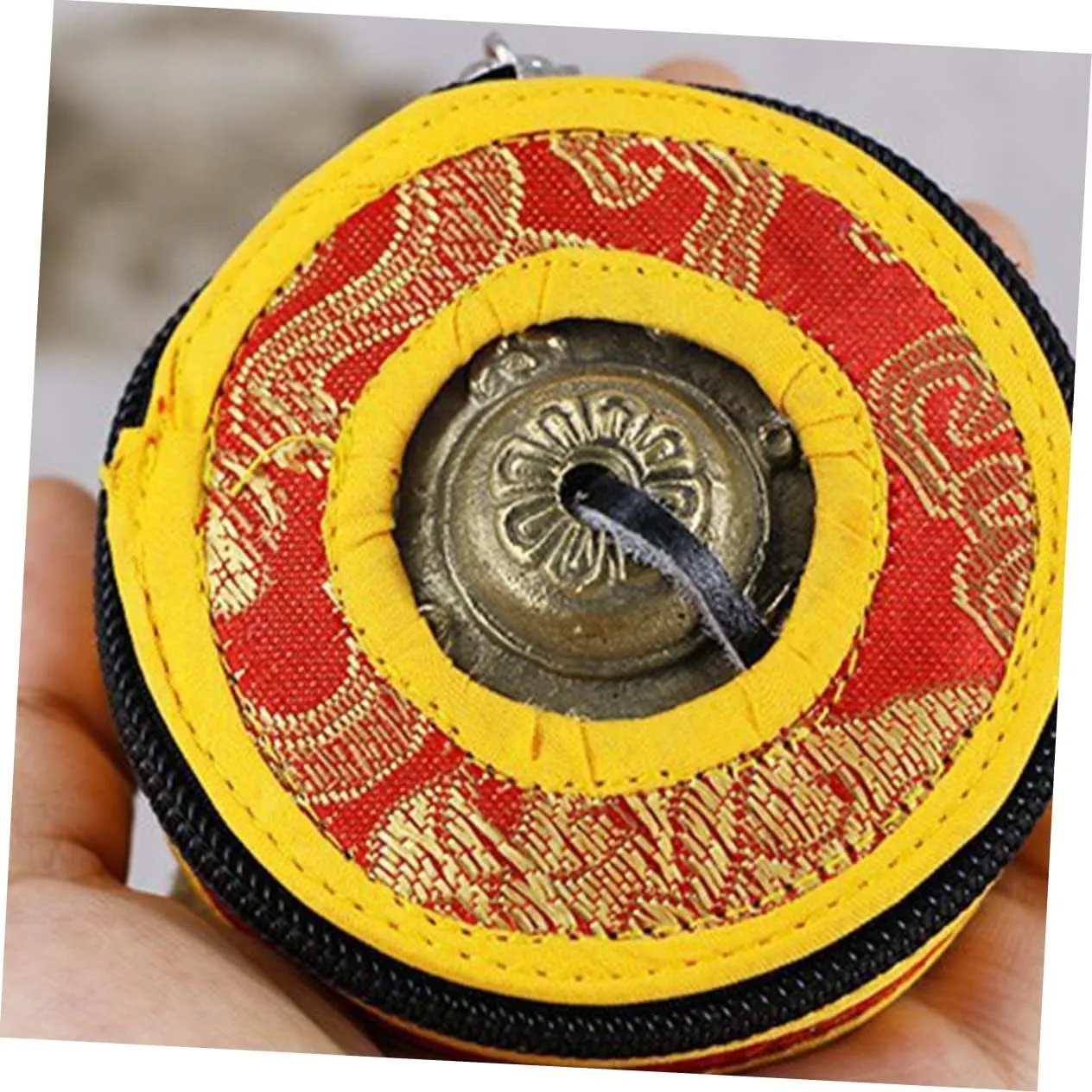 Meditation Bell Storage Case Handmade Nepalese Bell Bag for Safe Storage Durable Material Fit for Meditation Bells Craftsmanship for Buddhist and Temple Use