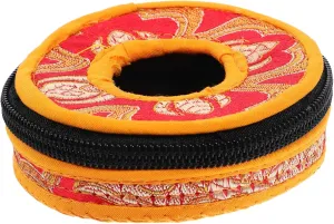 Meditation Bell Storage Case Handmade Nepalese Bell Bag for Safe Storage Durable Material Fit for Meditation Bells Craftsmanship for Buddhist and Temple Use