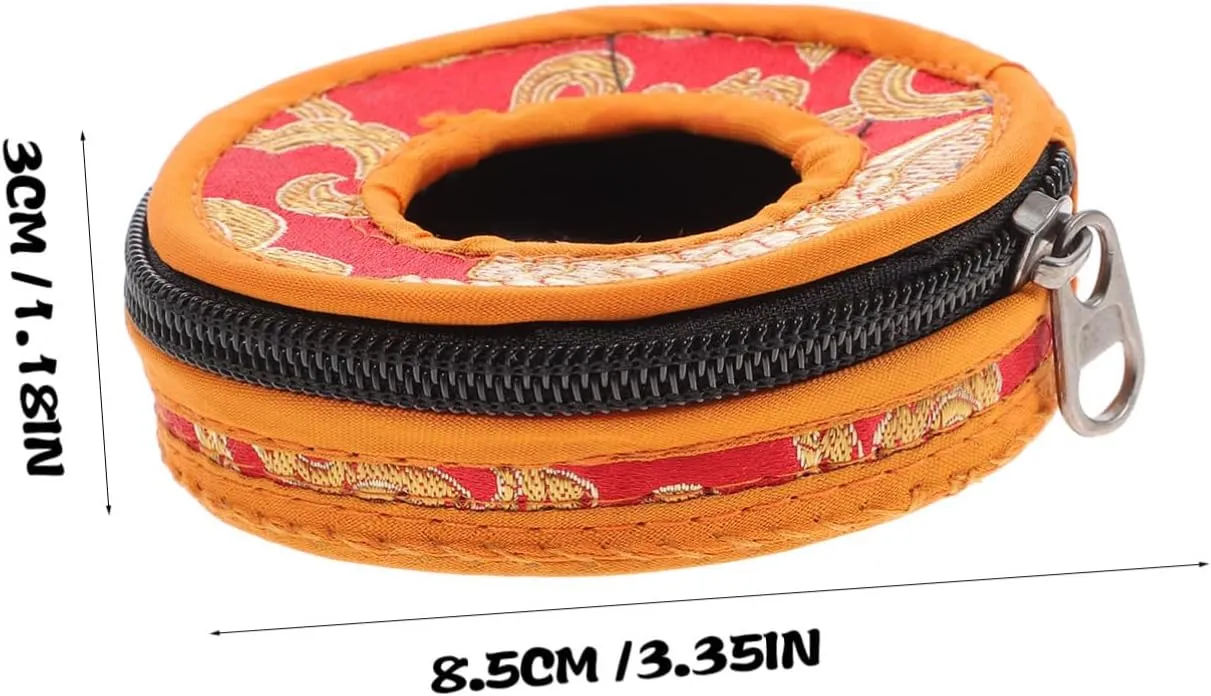 Meditation Bell Storage Case Handmade Nepalese Bell Bag for Safe Storage Durable Material Fit for Meditation Bells Craftsmanship for Buddhist and Temple Use