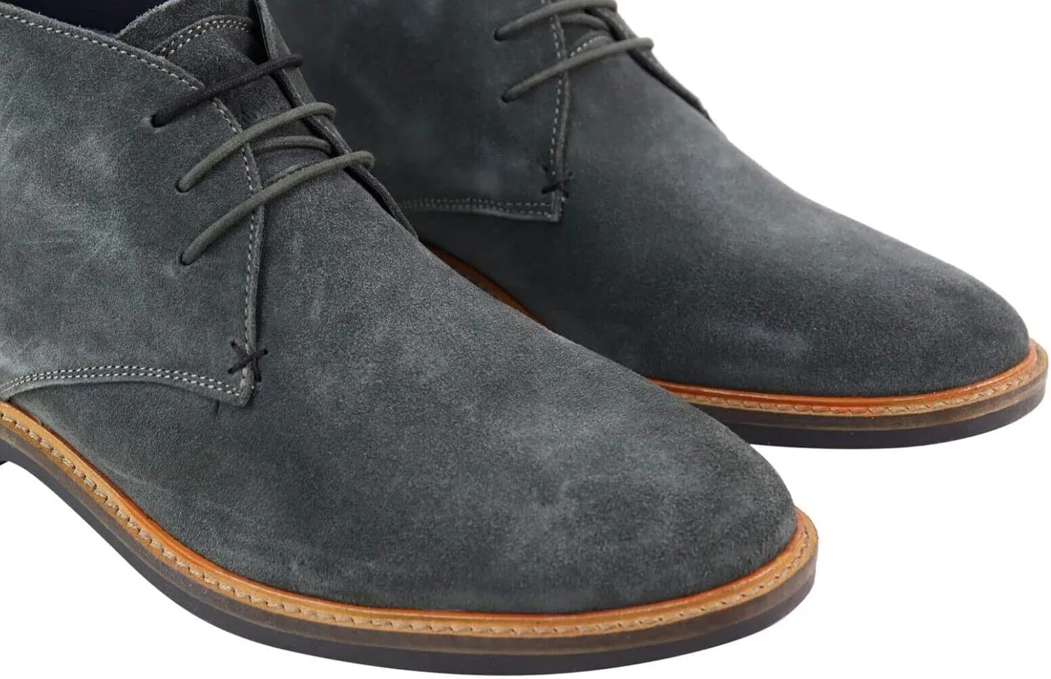 Mens Burgundy Suede Classic Retro Formal Laced Ankle Vintage Desert Chukka Boots