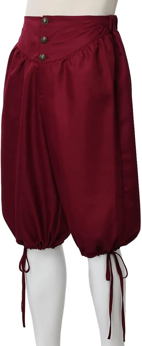 Men's Pirate Shorts Mens Knickers Colonial Pants Renaissance Costume Viking Shorts