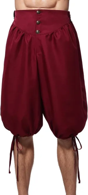 Men's Pirate Shorts Mens Knickers Colonial Pants Renaissance Costume Viking Shorts
