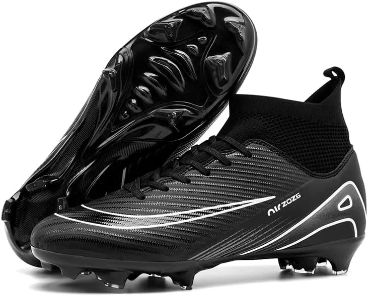 Men's Soccer Shoes Cleats Professional High-Top Breathable Athletic Football Boots for Outdoor Indoor TF/AG