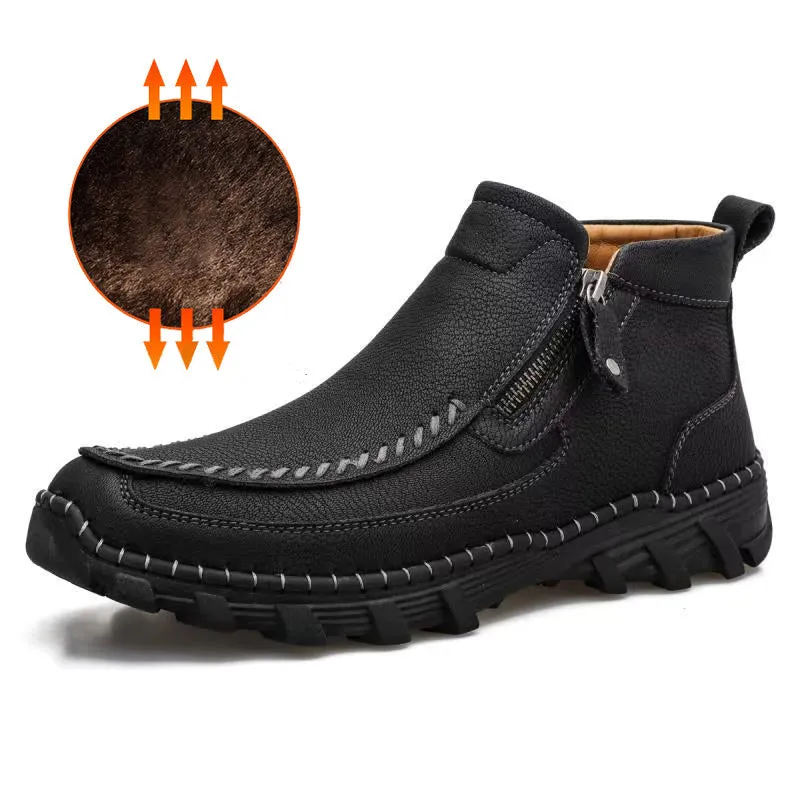 Men's Soft And Breathable Zipper Outdoor Tooling Boots