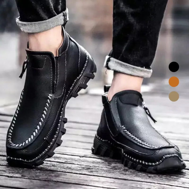 Men's Soft And Breathable Zipper Outdoor Tooling Boots