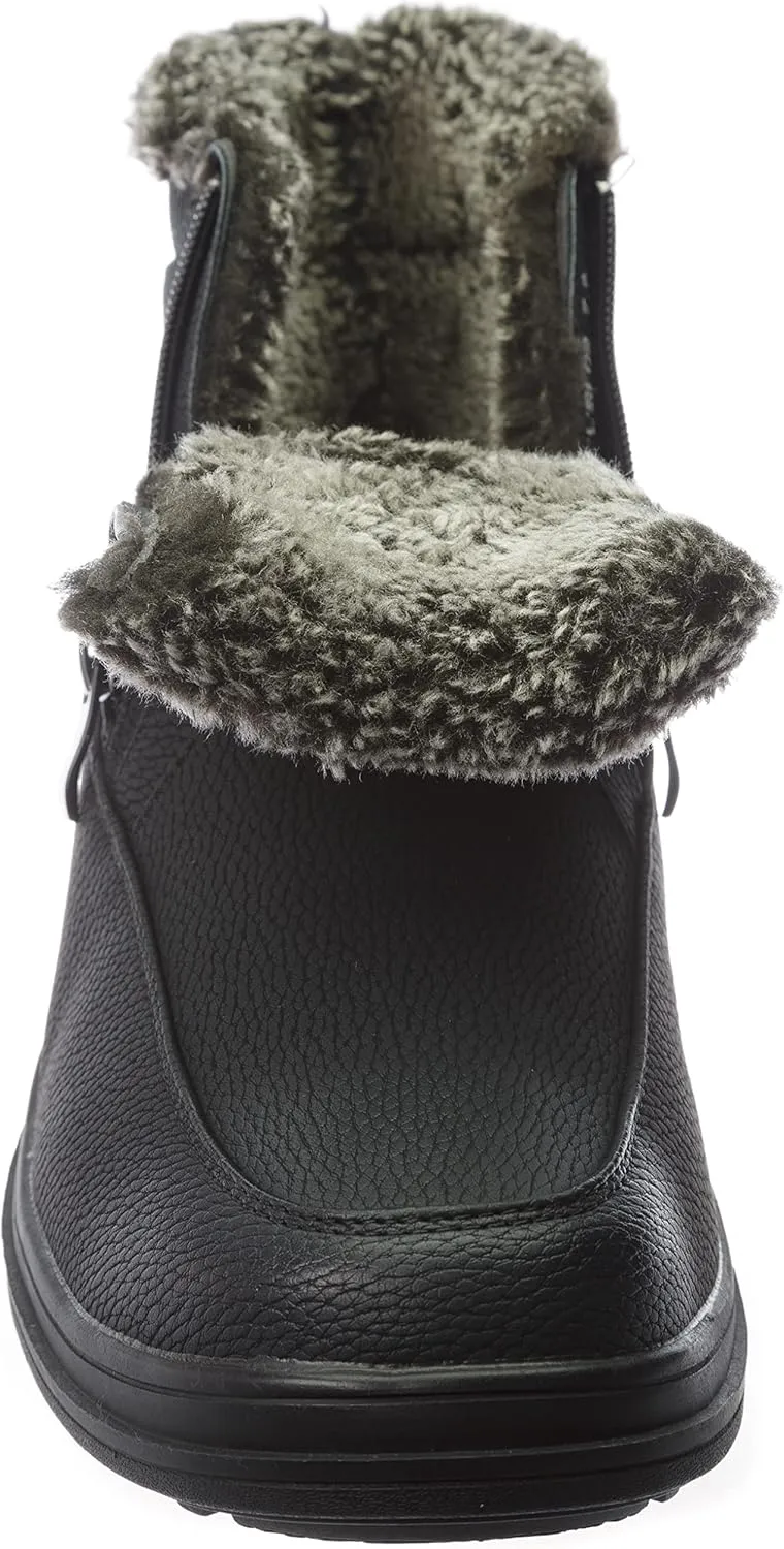 Men's Winter Boots Fur Lining Boots With Zipper Classic Style Dress-Shoes rusi02