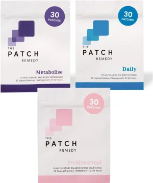 Metabolise, Cleanse & PreMenstrual Patches for Women - Period Patch with Cleansing Daily Patch & Metabolize Energy Patch Bundle