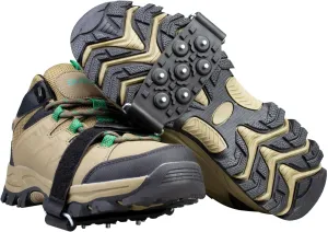 Mid-Sole Snow Traction Cleats for Shoes and Boots - 7 Studs Ice Grippers with Adjustable Straps - Walking on Snow and Ice - Women & Men