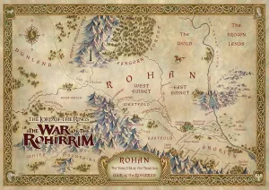 MIGHTYPRINT The Lord of the Rings – War of the Rohirrim – Rohan's Map - Durable 24” x 17 Wall Art – NOT Made of Paper – Officially Licensed Collectible