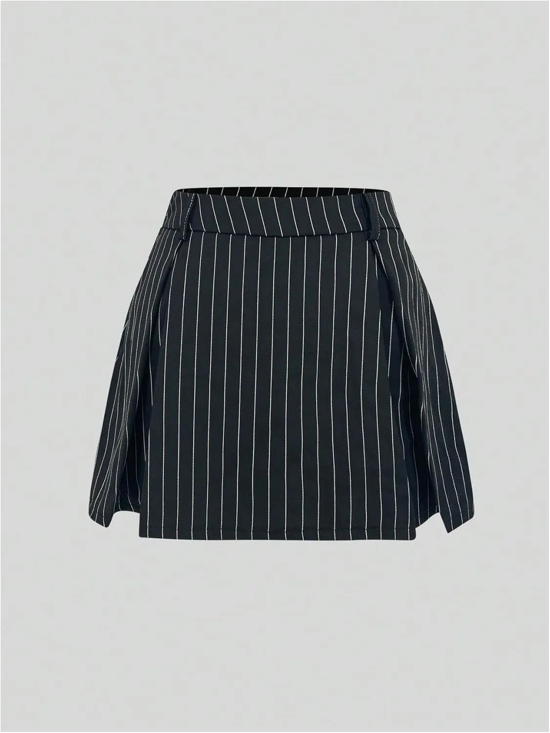 Milumia Women's Striped Print Mini Skirt High Waisted A Line Flared Short Skirts