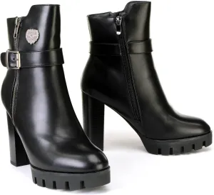 Milwaukee Leather MBL9430 Women's Black Fashion Casual Boots with Side Zipper Entry