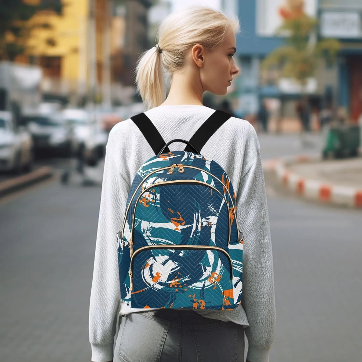 Mini Backpack Purse for Women Pretty Valentine Travel Backpack Fashion Backpack Lightweight Shoulder Bag Casual Daypack(Medium Pattren 4)