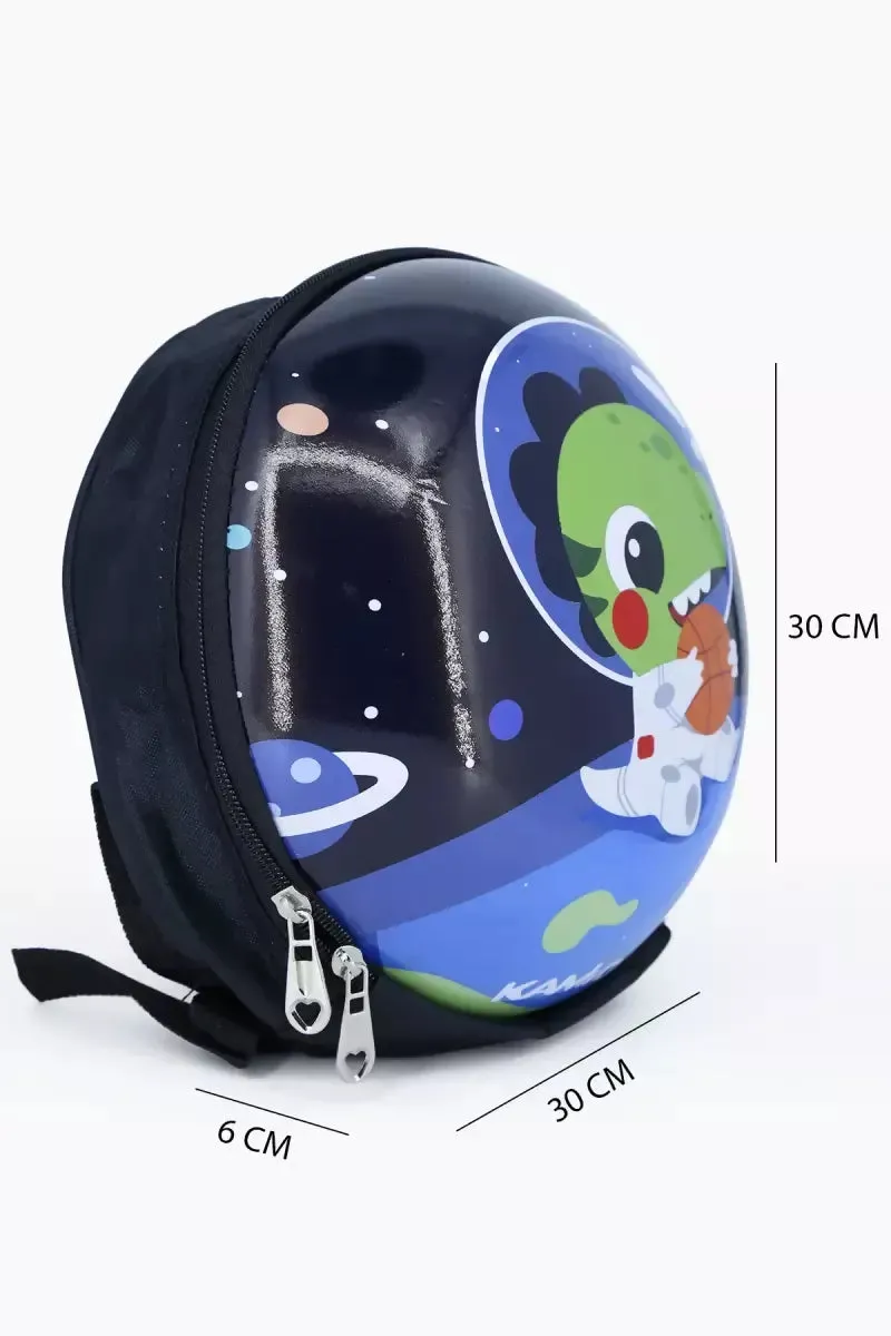 Mini Lightweight Kindergarten Cartoon Backpack For Kids - Black
