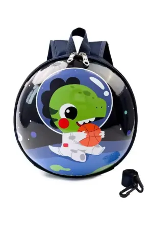 Mini Lightweight Kindergarten Cartoon Backpack For Kids - Black