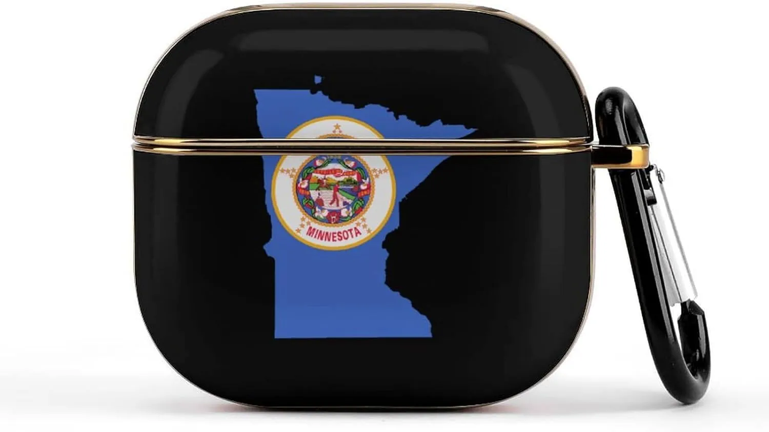 Minnesota State Flag Map PC Hard Case Cover Case Compatible for AirPods 3rd Generation 2021 Protective with Keychain, 6.5x5x2.5cm, style, 202404244