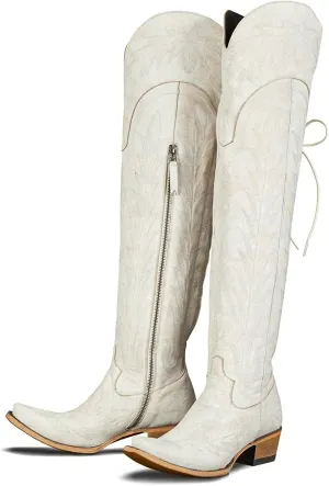 MissHeel Over the Knee Cowboy Boots for Women Adjustable Thigh High Cowgirl Boots