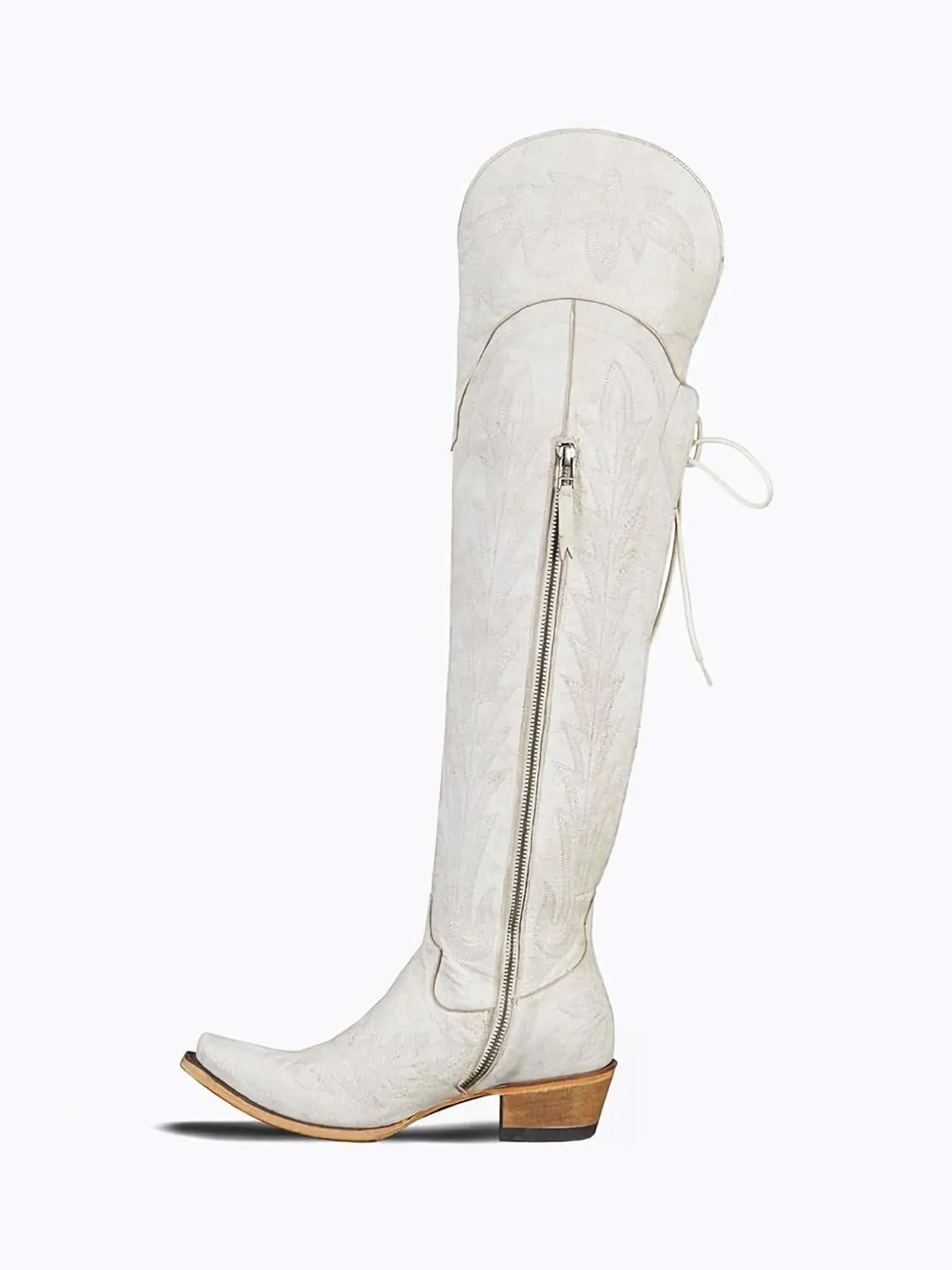 MissHeel Over the Knee Cowboy Boots for Women Adjustable Thigh High Cowgirl Boots