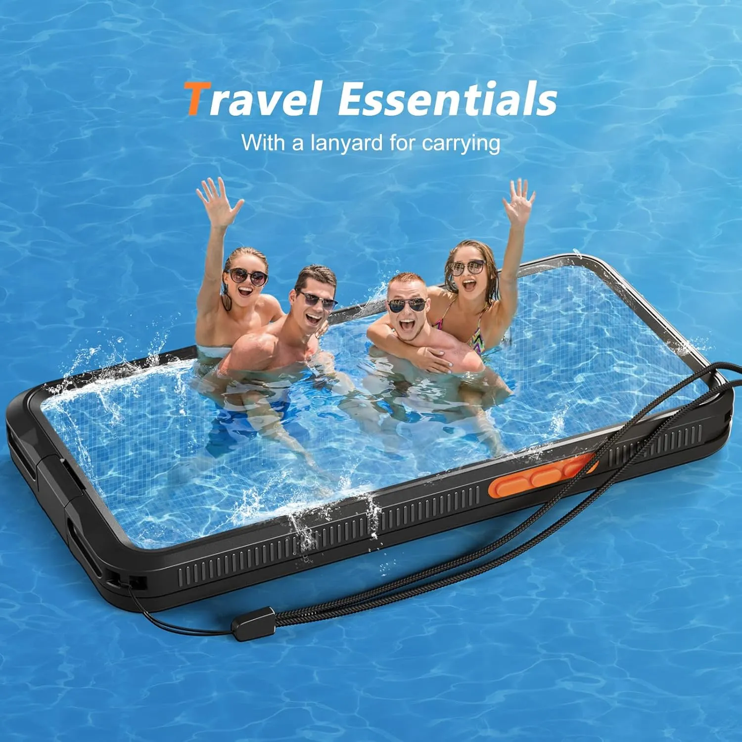 Mitywah Waterproof Case for iPhone, Underwater Snorkeling Diving Phone Case for iPhone 15 14 13 12 /15Pro 14Pro 13Pro 12Pro, HD Underwater Photography Snorkeling Case Travel Essentials Black