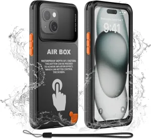 Mitywah Waterproof Case for iPhone, Underwater Snorkeling Diving Phone Case for iPhone 15 14 13 12 /15Pro 14Pro 13Pro 12Pro, HD Underwater Photography Snorkeling Case Travel Essentials Black