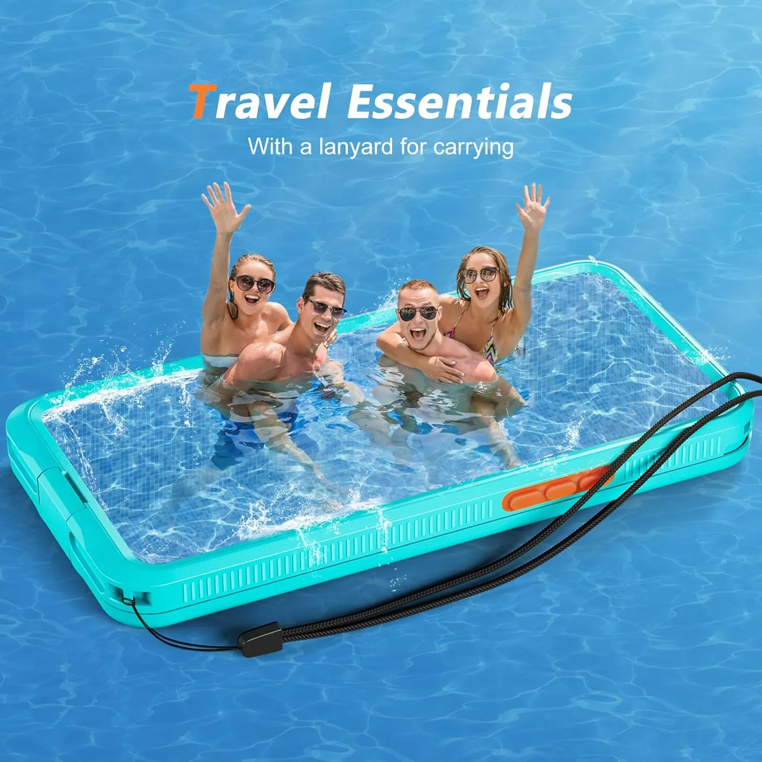 Mitywah Waterproof Case for iPhone, Underwater Snorkeling Diving Phone Case for iPhone 15 14 13 12 /15Pro 14Pro 13Pro 12Pro, HD Underwater Photography Snorkeling Case Travel Essentials Blue Green