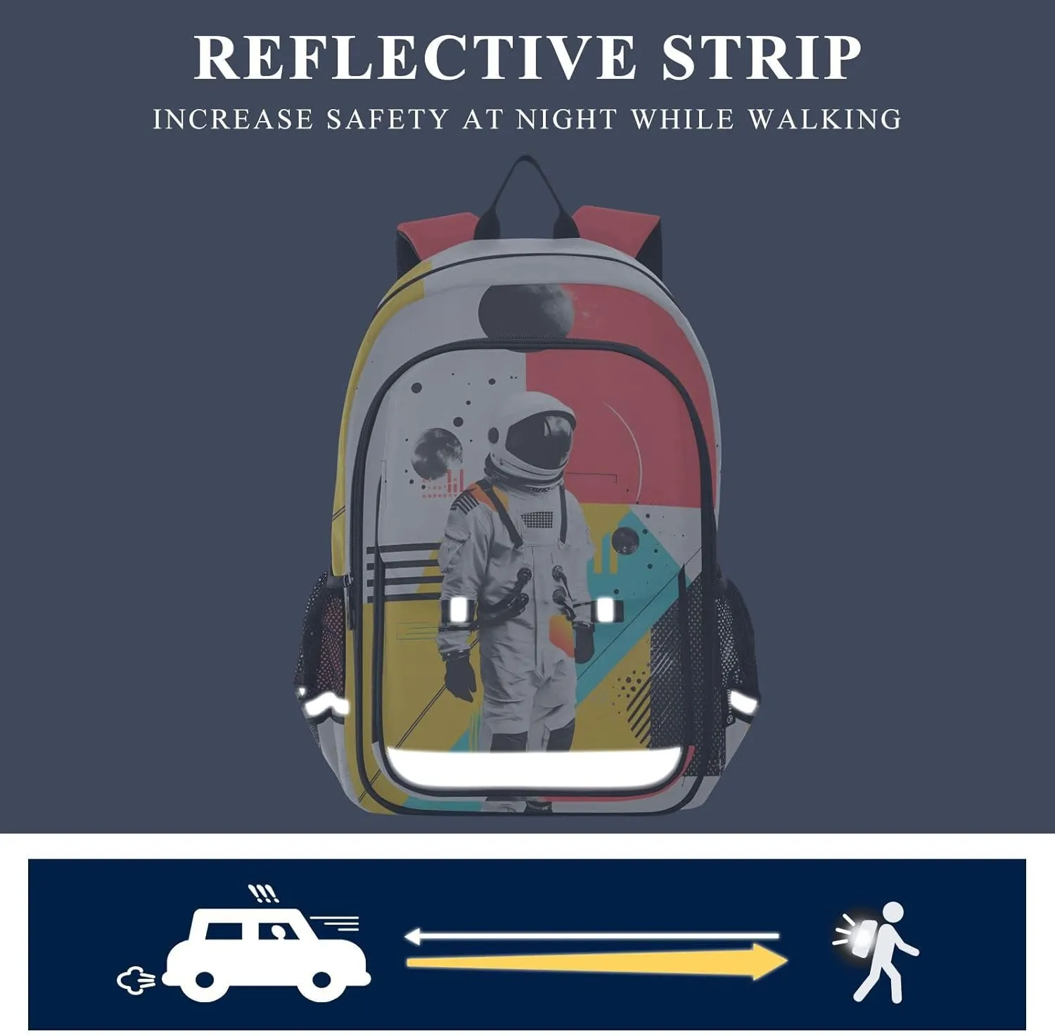 MNSRUU Backpack for School Astronaut Laptop Backpack Womens Travel Backpack Mens Casual Daypack Backpack Fits 15.6 Inch Laptop Waterproof