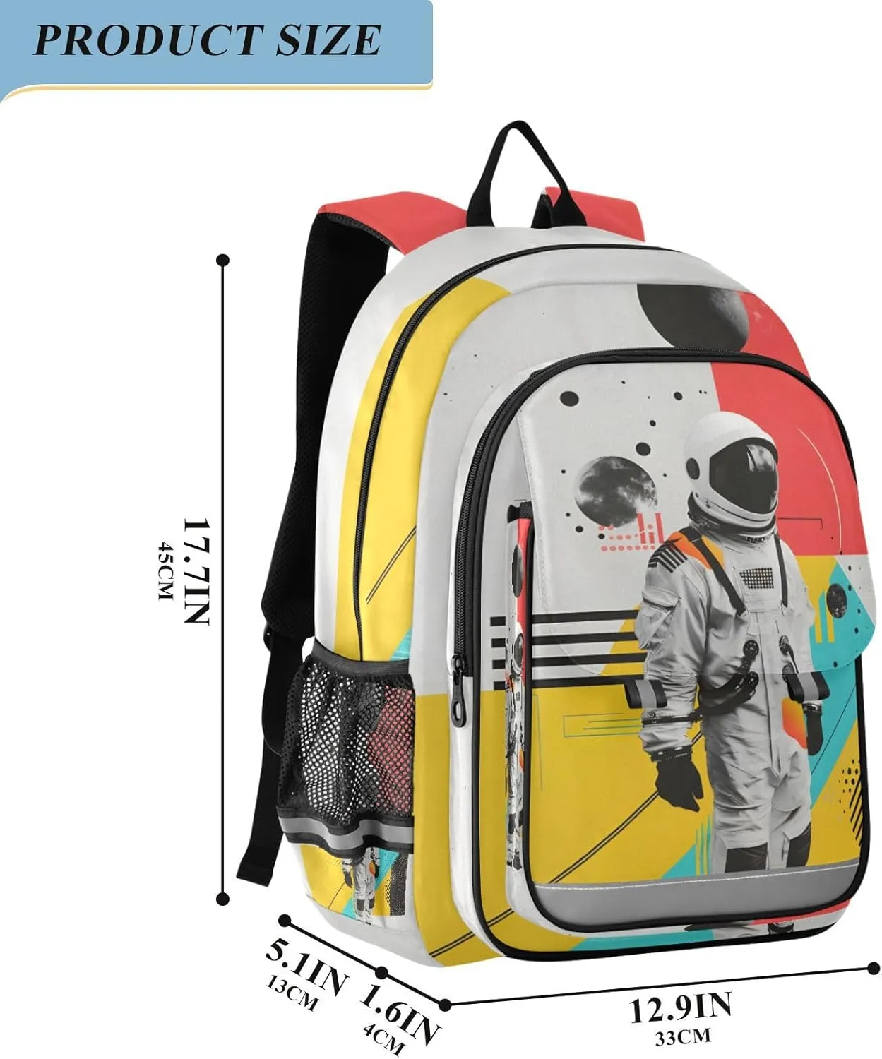 MNSRUU Backpack for School Astronaut Laptop Backpack Womens Travel Backpack Mens Casual Daypack Backpack Fits 15.6 Inch Laptop Waterproof