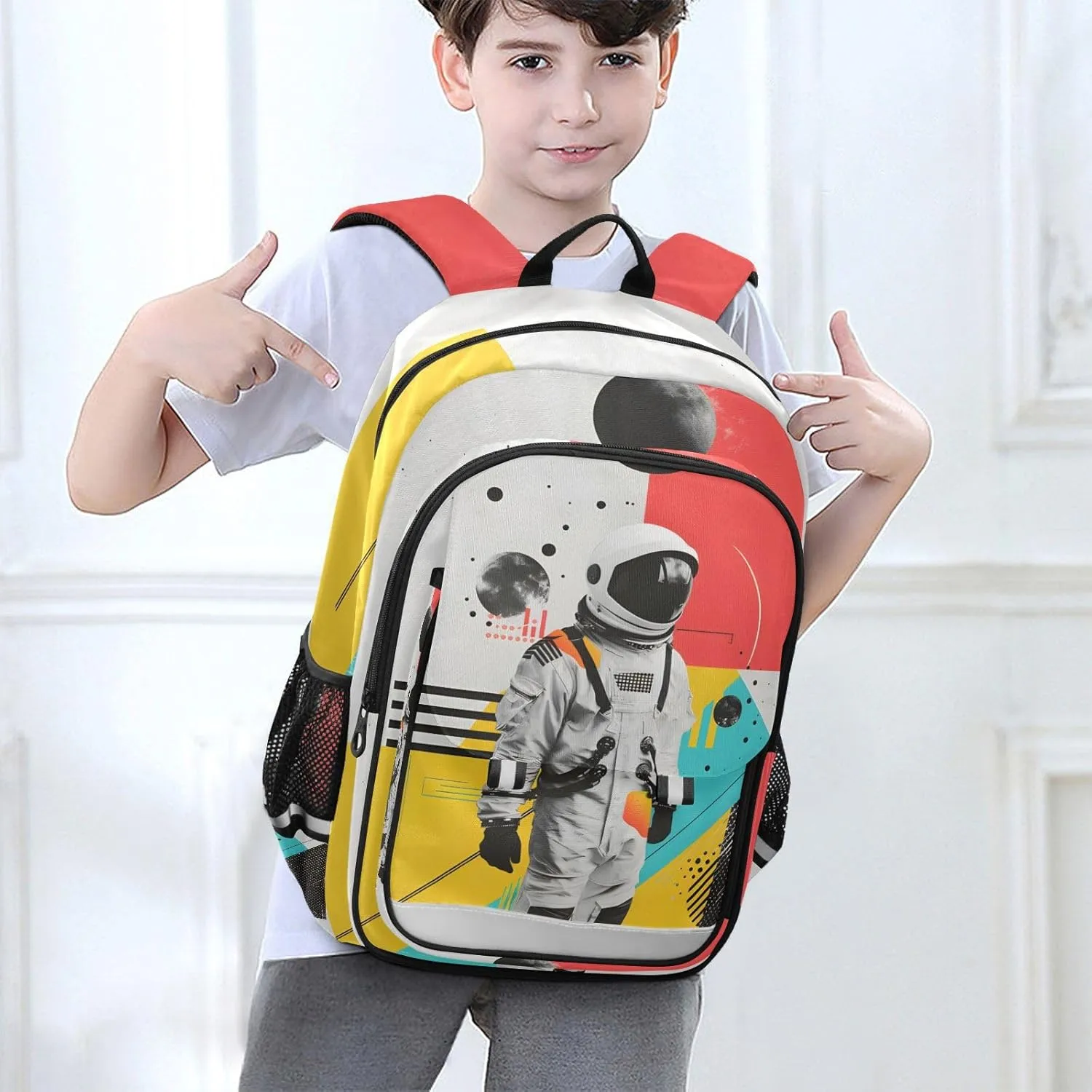 MNSRUU Backpack for School Astronaut Laptop Backpack Womens Travel Backpack Mens Casual Daypack Backpack Fits 15.6 Inch Laptop Waterproof