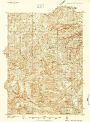 Moccasin Lake WY topo map, 1:48000 Scale, 15 X 15 Minute, Historical, 1937, 27.3 x 20.1 in