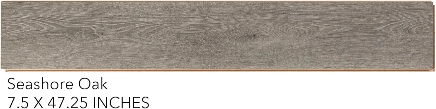 Mohawk Advance Waterproof Laminate Flooring, Seashore Oak Look, 12 mm T x 7.5 in. Wide x 47.25 in. Length, EIR Texture, Matte, (9 Planks), (22.09 sqft/case)