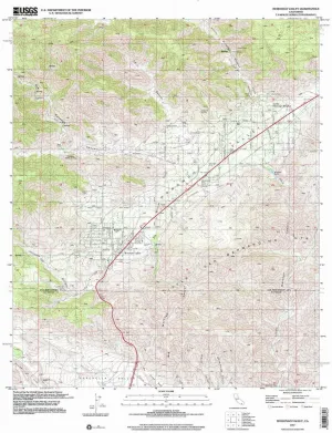 Morongo Valley CA topo map, 1:24000 Scale, 7.5 X 7.5 Minute, Historical, 1997, Updated 2002, 26.8 x 21.5 in