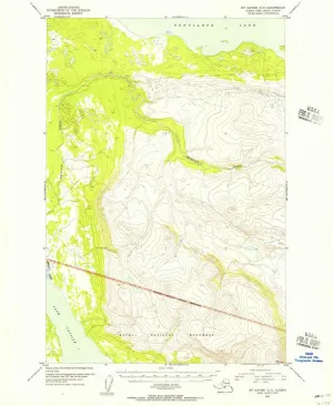 Mount Katmai D 5 AK topo map, 1:63360 Scale, 15 X 15 Minute, Historical, 1951, Updated 1956, 20.8 x 17 in