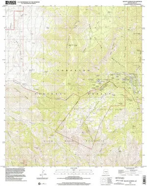 Mount Lemmon AZ topo map, 1:24000 Scale, 7.5 X 7.5 Minute, Historical, 1996, Updated 2002, 26.9 x 22 in