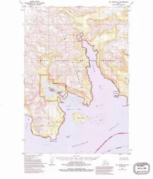 Mt Katmai A 2 AK topo map, 1:63360 Scale, 15 X 15 Minute, Historical, 1951, Updated 1994, 21.5 x 18 in