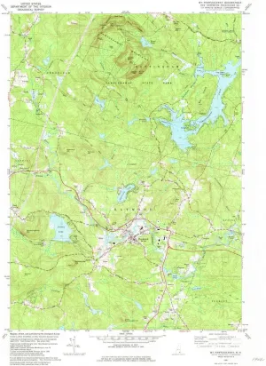 Mt Pawtuckaway NH topo map, 1:24000 Scale, 7.5 X 7.5 Minute, Historical, 1981, Updated 1981, 26.9 x 22 in
