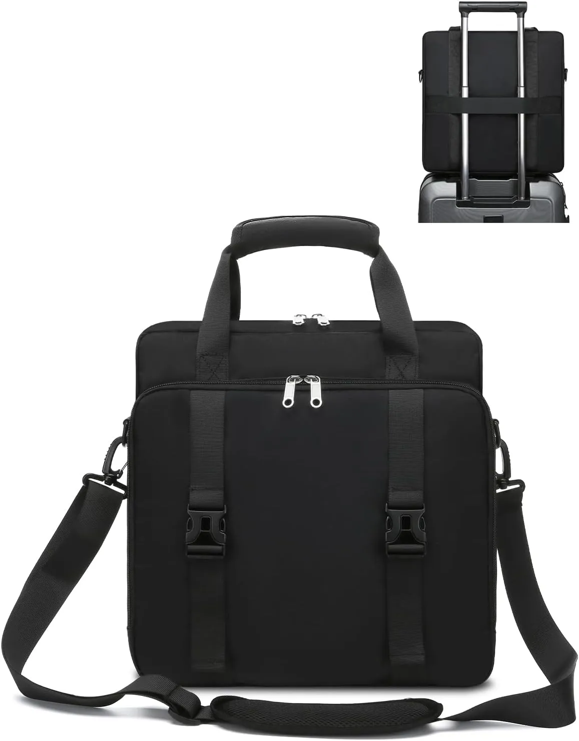 Muzale Starlink Mini Case Portable Star link Bag with Shoulder Straps Handle Travel Carry Bag with Cotton Liner for Accessories Black
