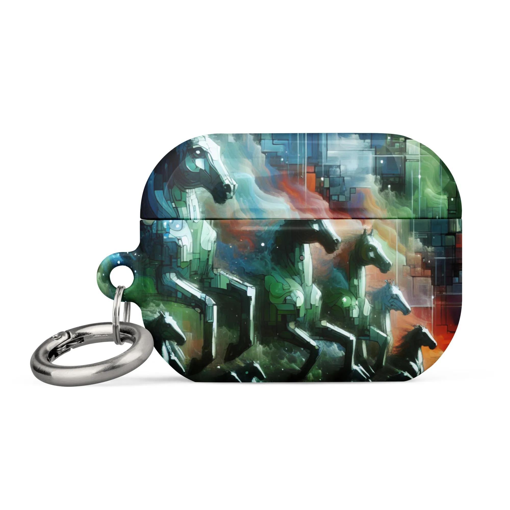 Mystical Horsemen AirPods® Case with Metal Carabiner - Durable & Impact-Resistant