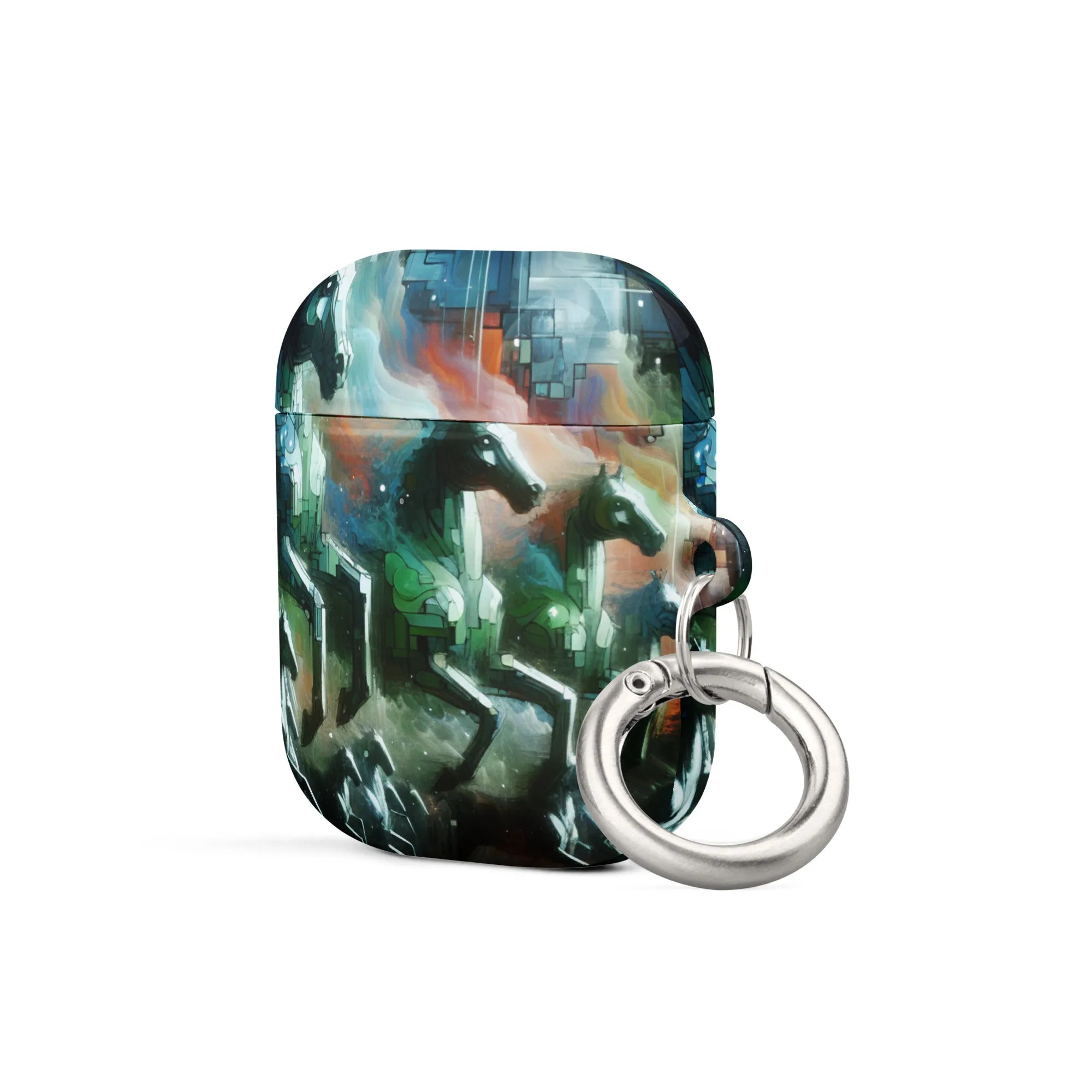 Mystical Horsemen AirPods® Case with Metal Carabiner - Durable & Impact-Resistant