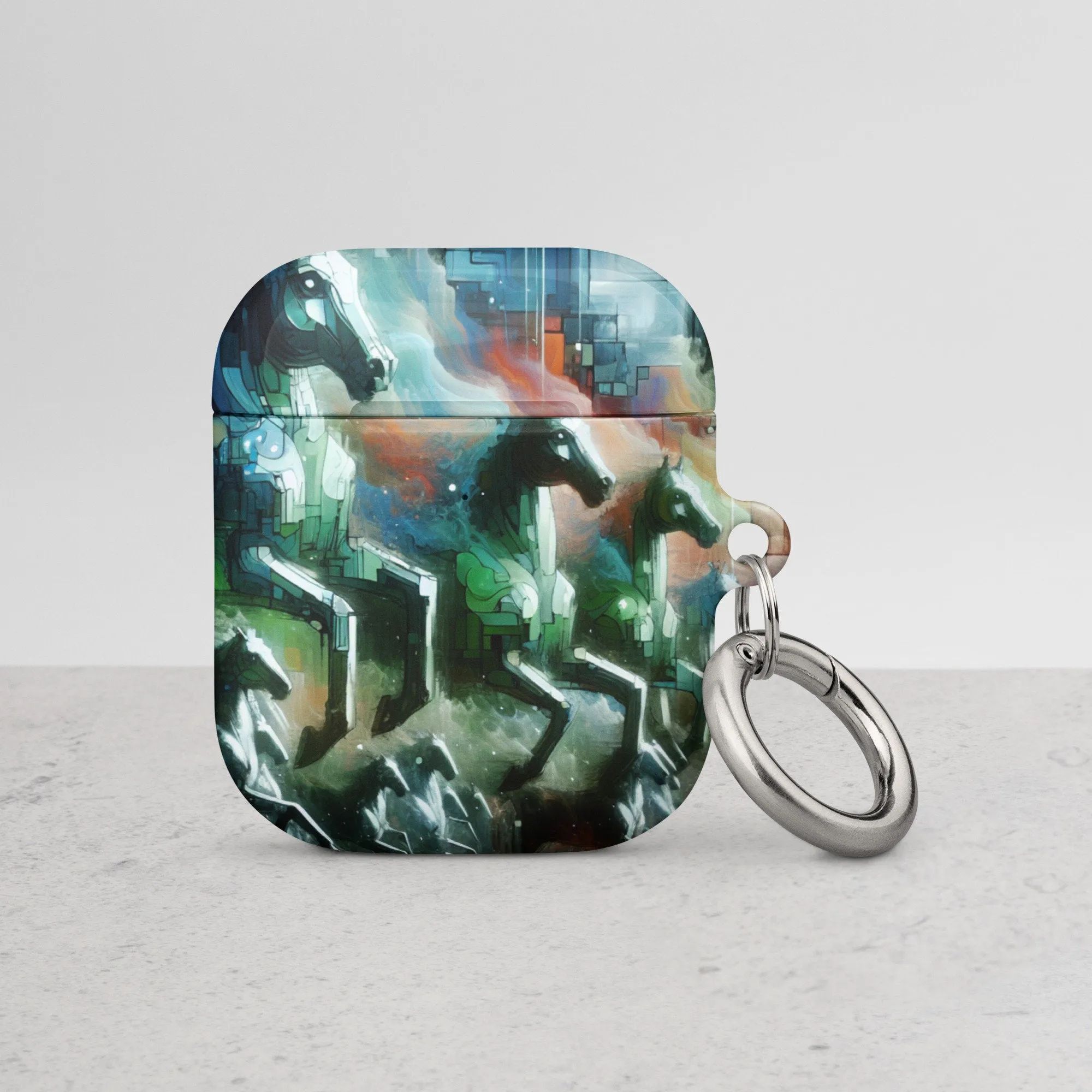Mystical Horsemen AirPods® Case with Metal Carabiner - Durable & Impact-Resistant